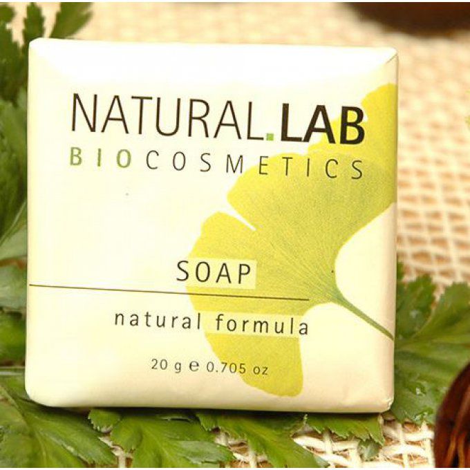 Natural Lab savon d'invité 20g + gel douche 30ml - Sac en organza